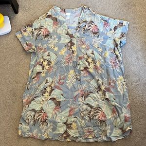H&M tropical Hawaiian shirt dress
